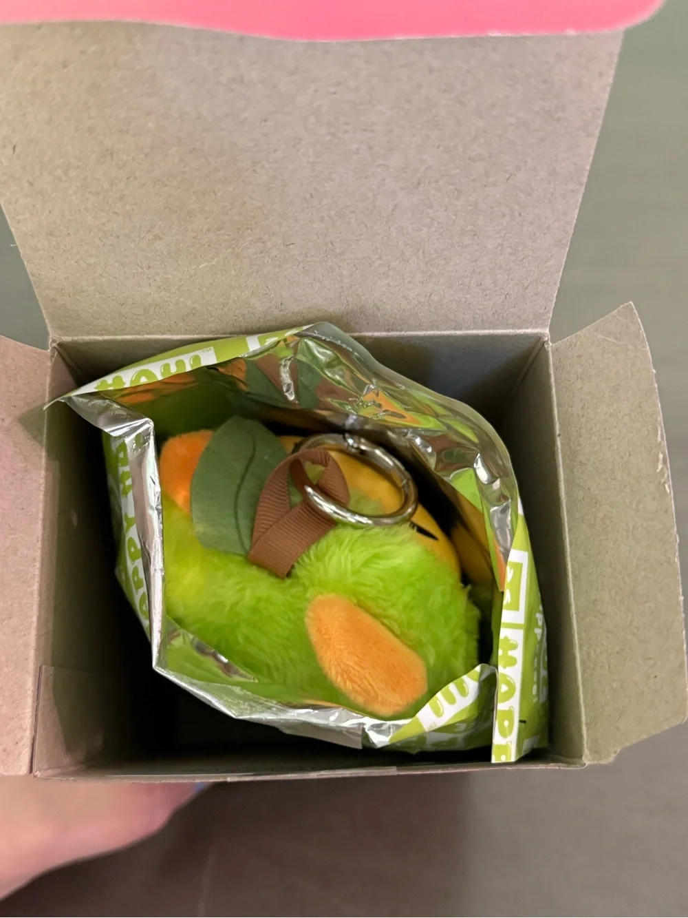 Disney Fresh Picked Pooh Green Apple Vinyl Plush Collectable Bag Charm Key Ring